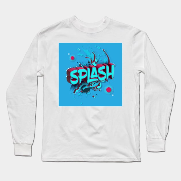 Square SPLASH Long Sleeve T-Shirt by euiarts